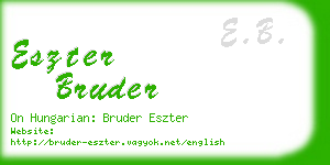 eszter bruder business card